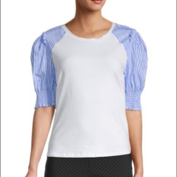 Laundry by Shelli Segal Puff Sleeve Top - Picture 1 of 7